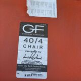 Pair of chairs by David Rowland, US Design, 1976, red metal and chrome