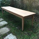 Farm table feet tapered rough wood