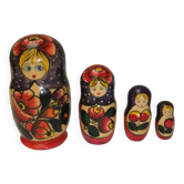Wooden russian dolls matrioshka flower decor