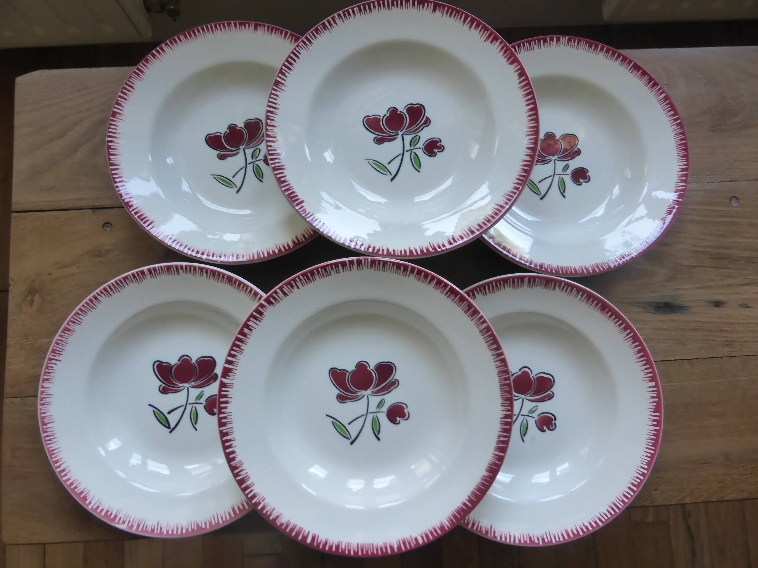 6 deep plates Badonviller 200851