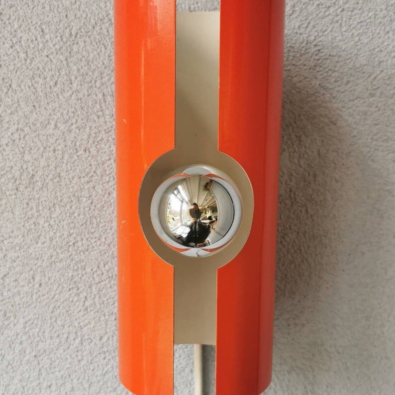 Raak Amsterdam orange wall applique from the 1970s