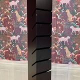 Black steel floor lamp