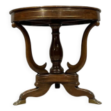 Table Lombarde époque Empire en acajou et filet de laiton vers 1820