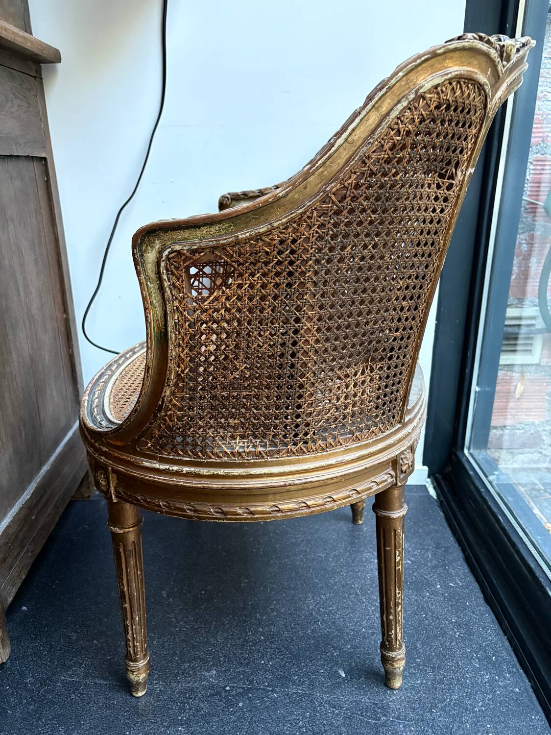 Fauteuil de bureau style Louis XVI