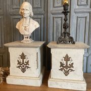 2 x French church consoles