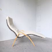 Ikea vintage Kim Samson curved beech wood deck chair