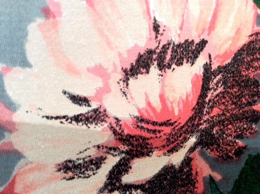 Old screen flowered in 3 parts