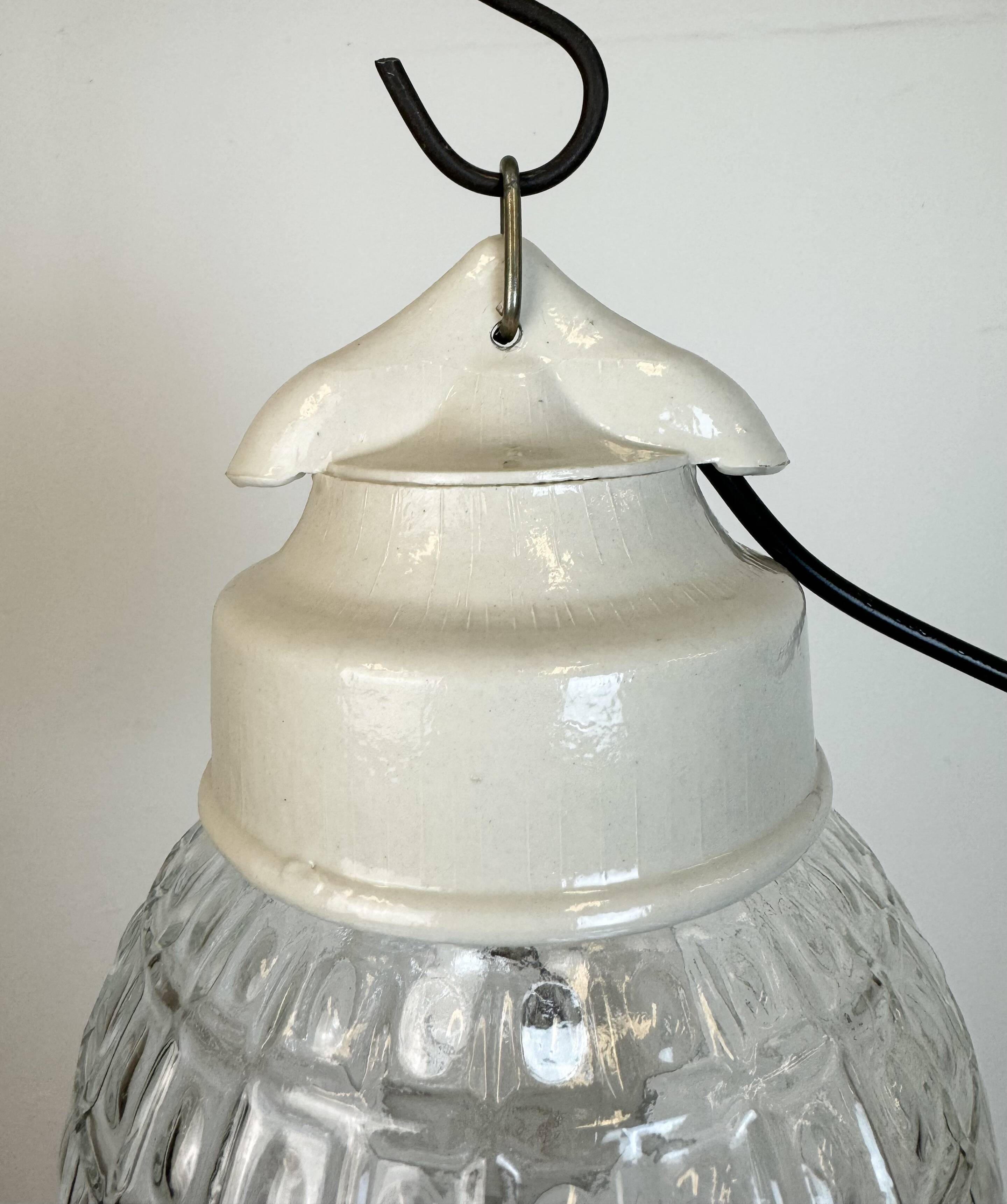 Vintage White Porcelain Pendant Light, 1970s