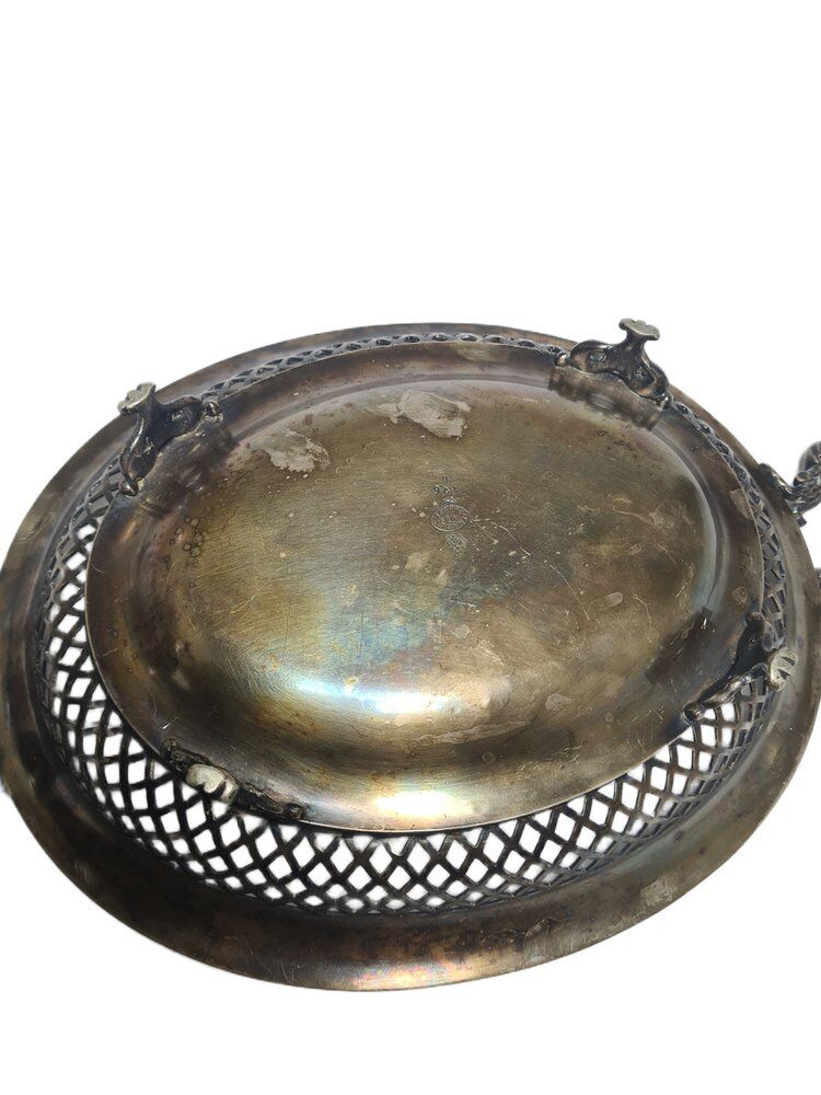 Art Nouveau fruit bowl on stand by Fraget, Poland, 1900s