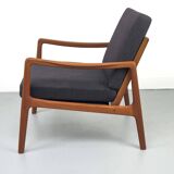 Fauteuil lounge FD-109 en teck par Ole Wanscher pour France & Son, années 1960