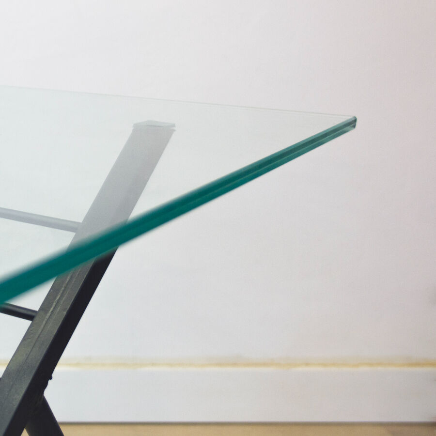 Metal and Glass Coffee Table, Spain, 1970's