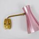 Paire de Appliques Coniques Articulées Style Stilnovo, Lampes Murales Italie, Années 1950