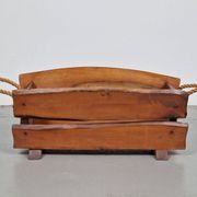Brutalist Rope Magazine Rack, 1960s