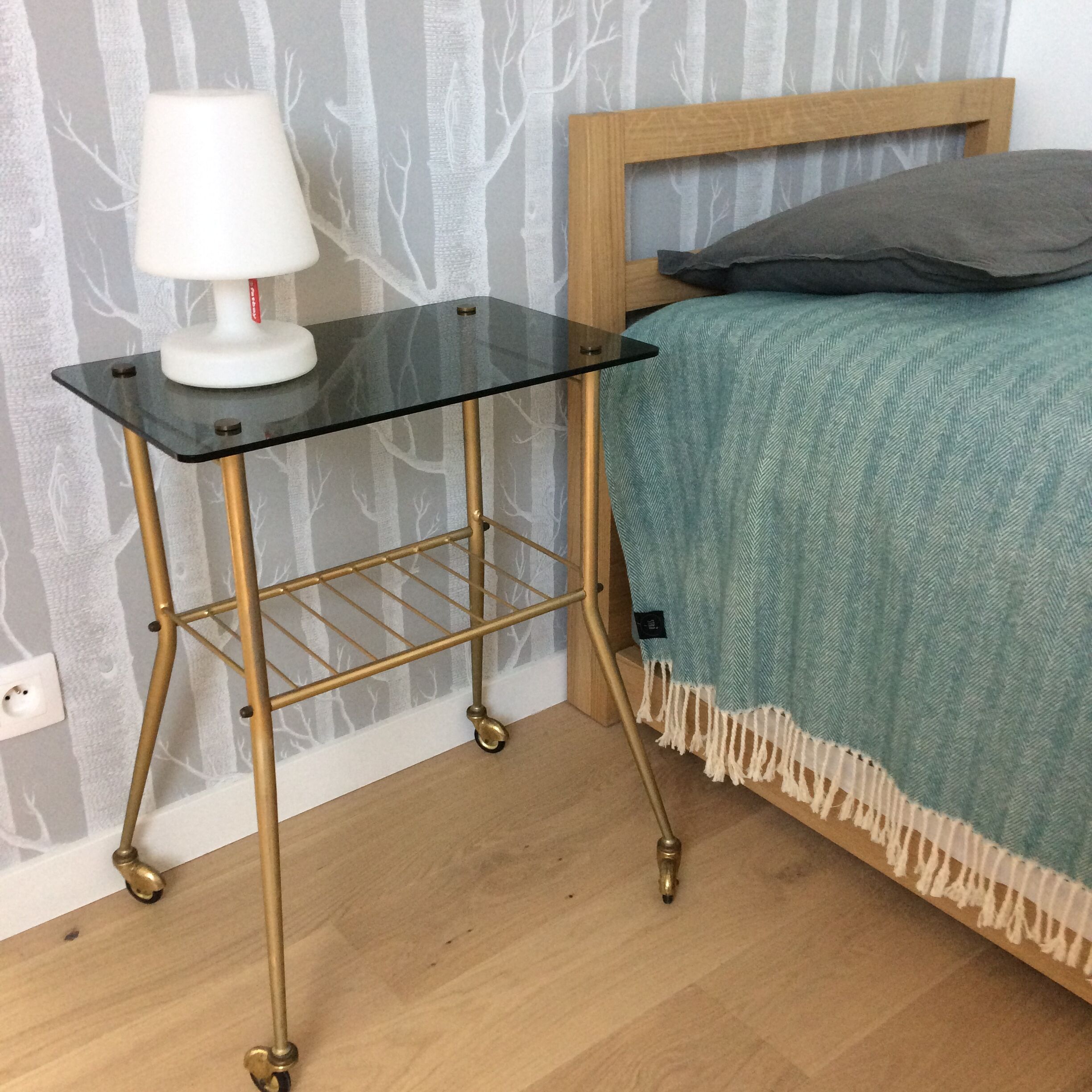 small glass-service table