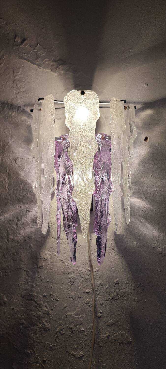 Applique de cristal. Italie, années 1970.