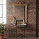 Antique Art Nouveau gilded mirror, 138cm