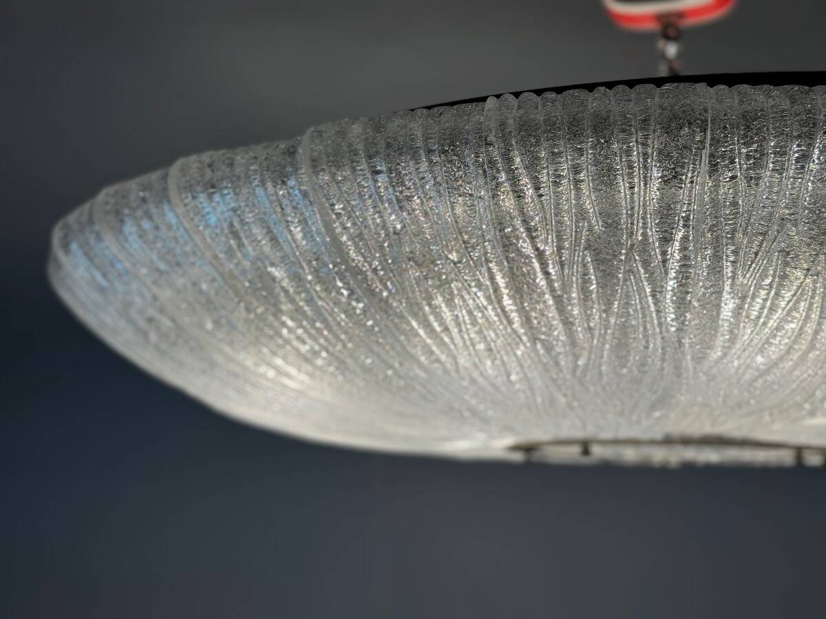 Important glass and brass chandelier, Venini circa 1960, one pair available