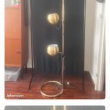 AmyLux 70s Vintage Floor Lamp – Space Age in Gold Metal