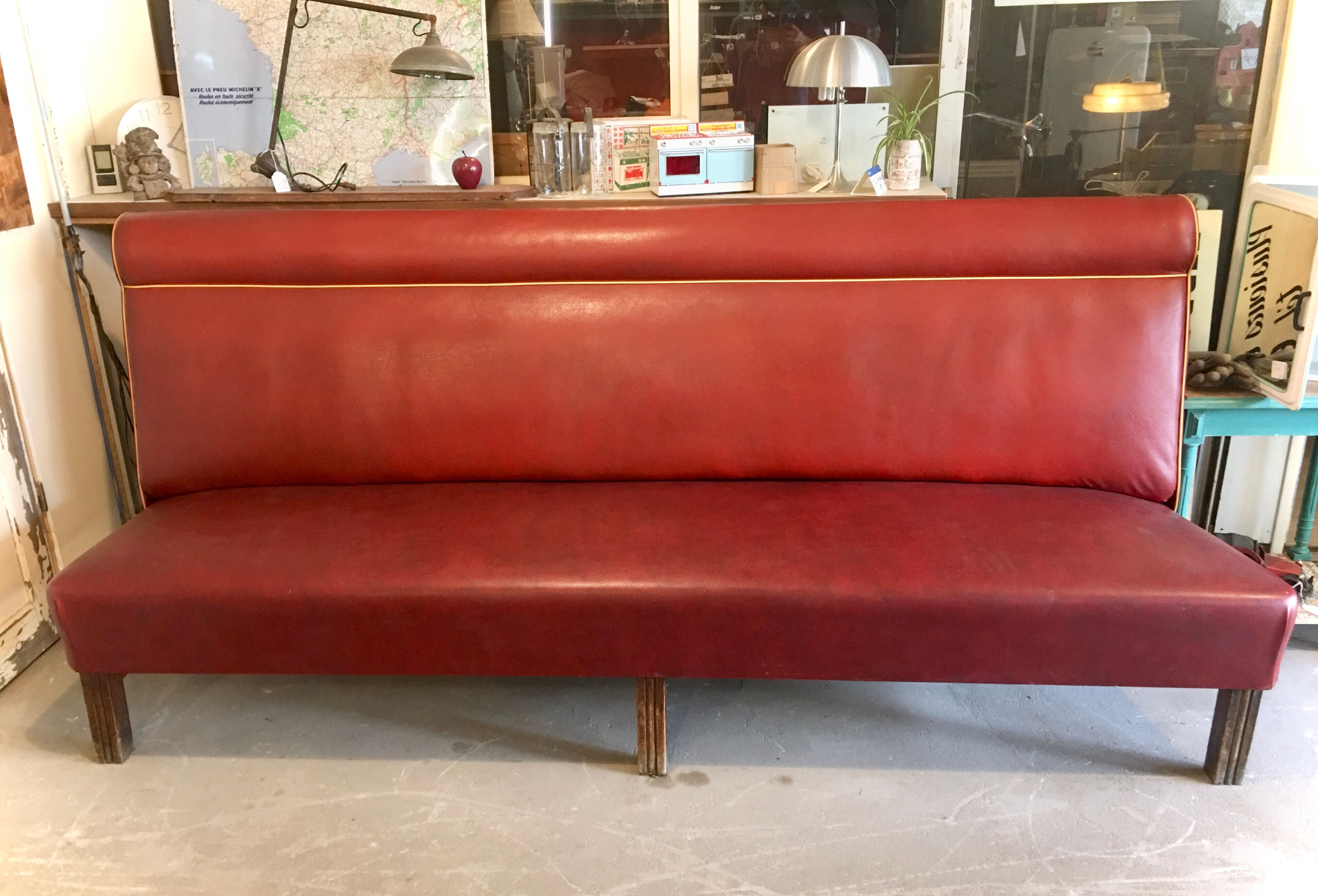 Parisian brasserie bench