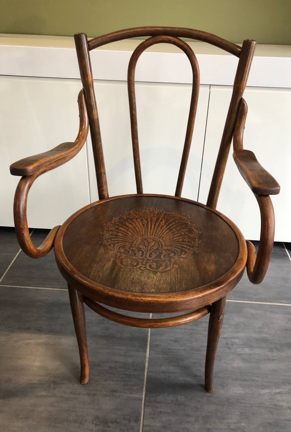 Vintage bentwood armchair, 1900s