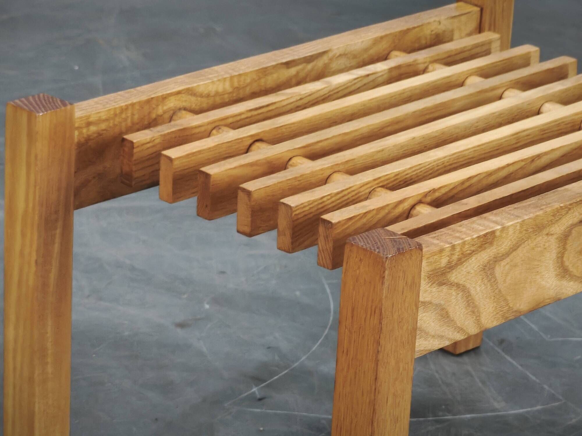 Mid-Century Ash Wood Plant Stand, Czechoslovakia, 1960s