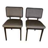 Deux Chaises Red Edition Chêne noir Tissu Caviar