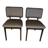 Deux Chaises Red Edition Chêne noir Tissu Caviar