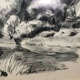 Drawing under glass
