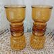 4 verres ambrés vintages