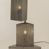 Lampadaire 5 feux mobiles Moderniste en métal perforé Circa 1980