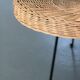Table d'appoint en osier tresse