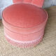 Fauteuil chauffeuse velours rose boudoir
