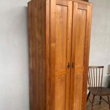 Parisian wardrobe with 2 doors in solid fir
