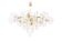Large chandelier in gilded brass with decorative balls. 1970s.