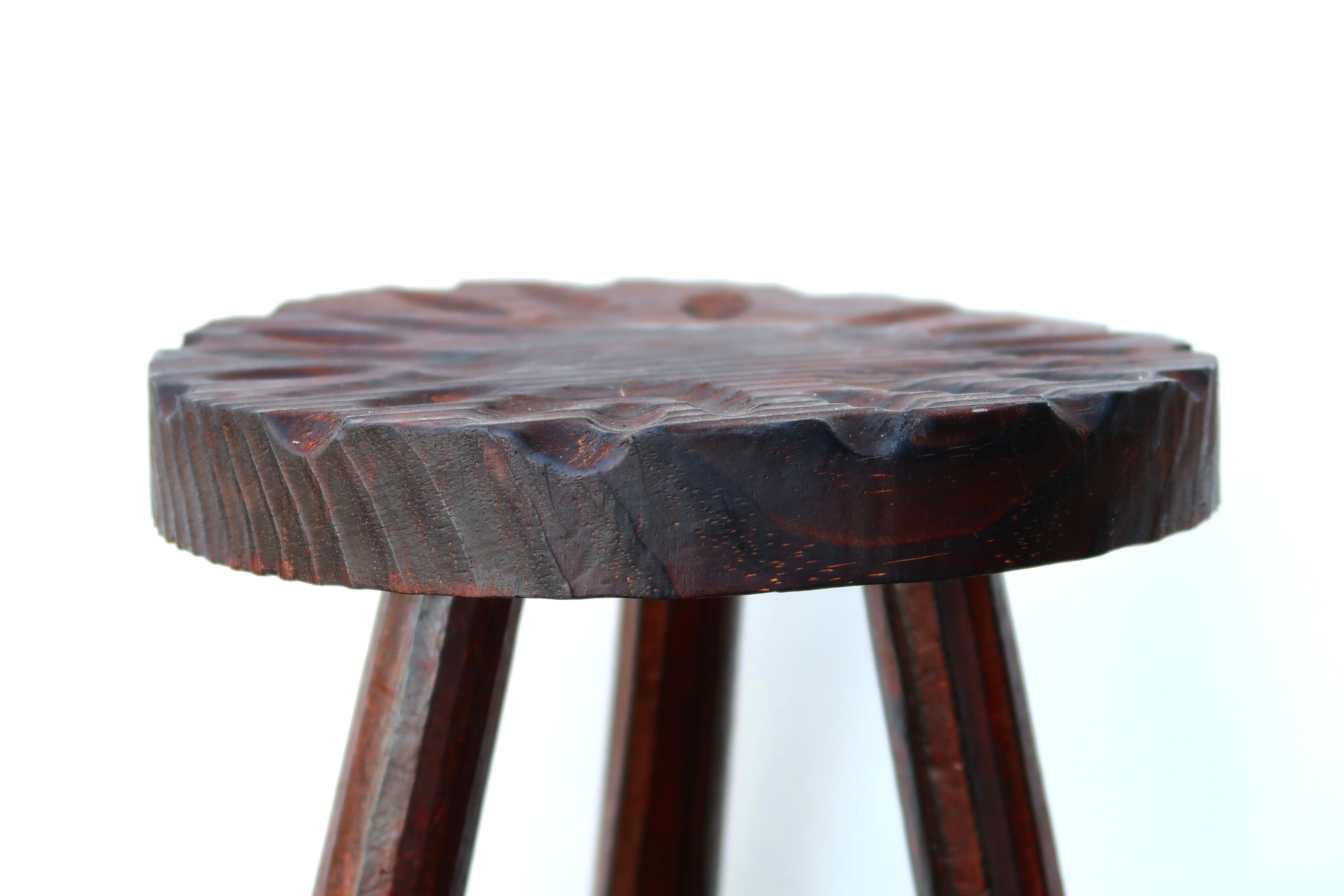 Wooden tripod stool, 1950s