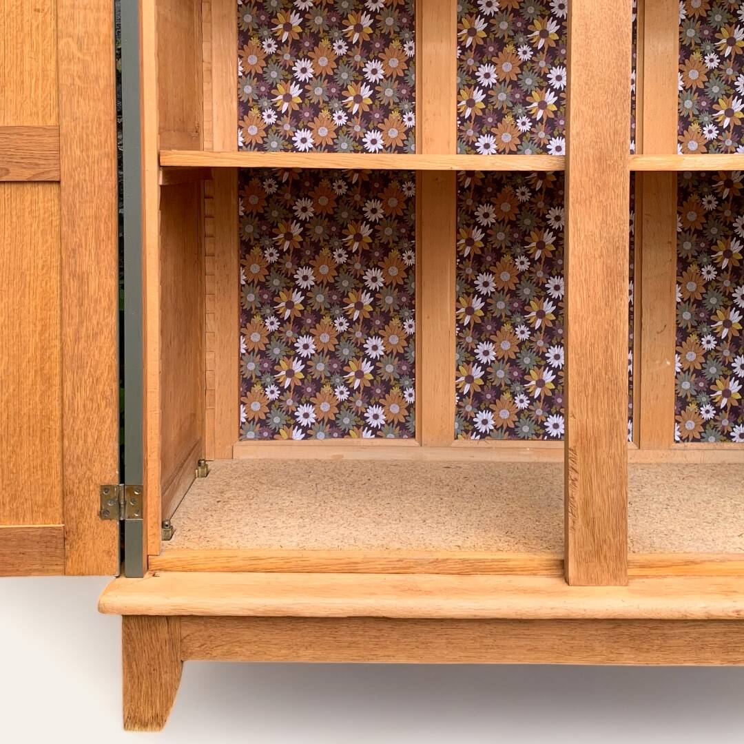 Parisian solid oak wardrobe 1960