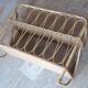 Wall shelf in rattan and bamboo, 70s