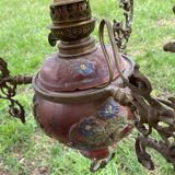 Ancienne suspension Napoléon III, lampe à pétrole