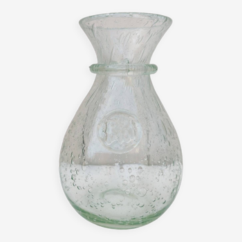 carafe en verre soufflé verrerie Biot vintage