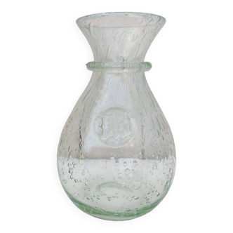 carafe en verre soufflé verrerie Biot vintage