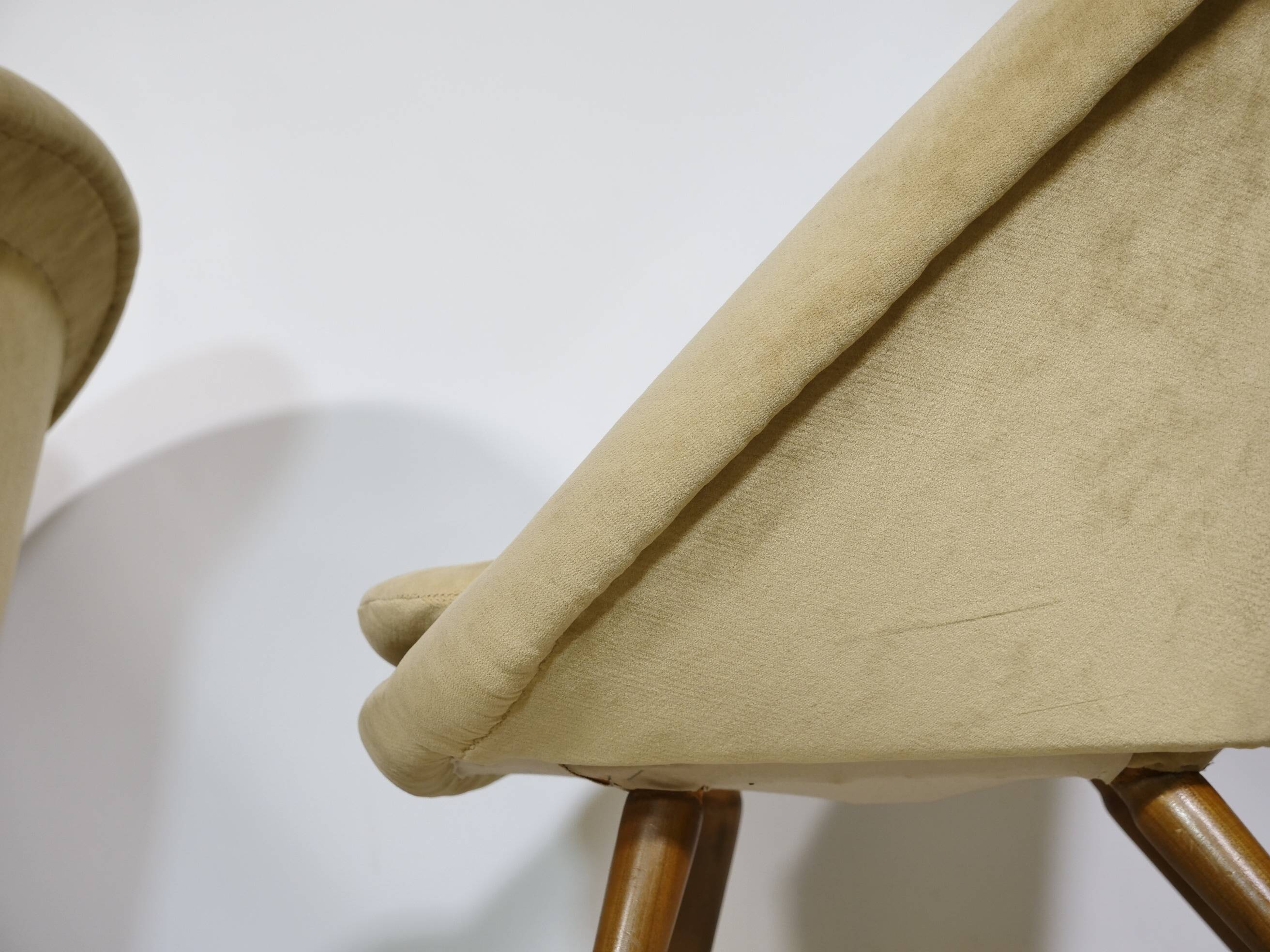 Mid-Century Shell Lounge Chairs in the Style of Jean Royère, Set of 2, 1950