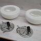 Set of two ceiling lights in white opaline, 60-70s