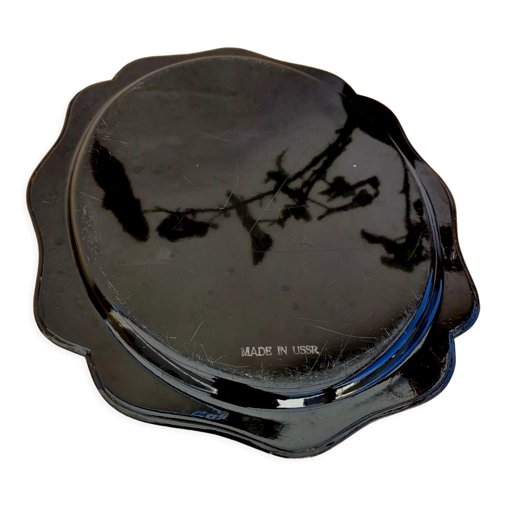 Metal tray with flowers Made in USSR