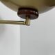 Vintage adjustable wall light, brass and wood, France 1970.