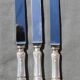 12 table knives in silver metal decor rocaille louis xv