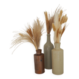 Vase marron en grès