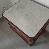 Wooden and marble bedside