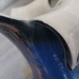 Gold and blue design vase Torcheux