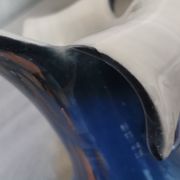 Gold and blue design vase Torcheux