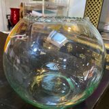 Vase boule ancien vert soufflé